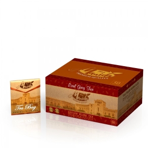 Manida Earl Grey Black Tea - Ceylon Black Tea Box - 50 Tea Bags 100g